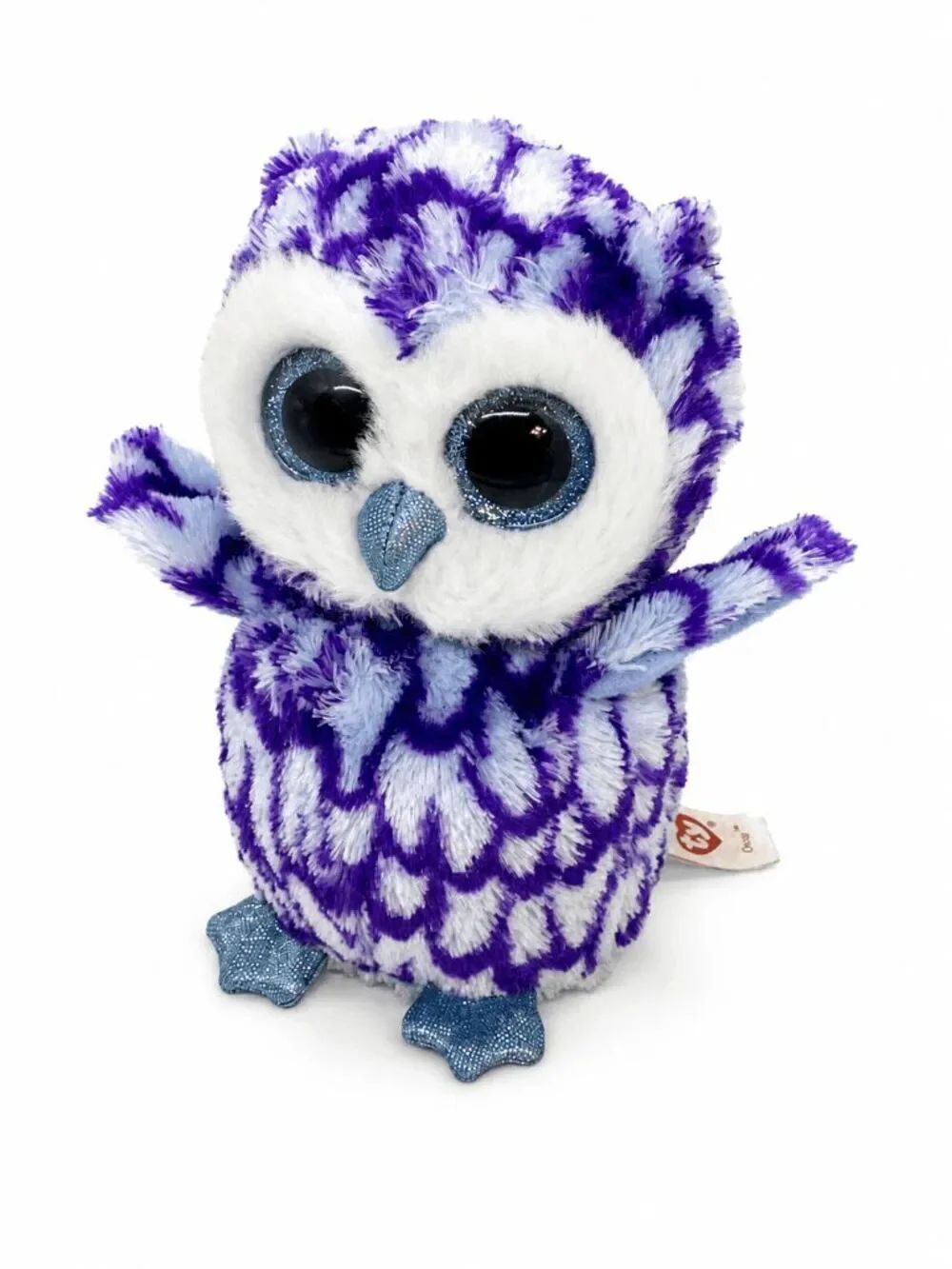 Ty Beanie Boos OSCAR the Owl 6" Beanbag Plush Toy w/ Glitter Eyes no tags